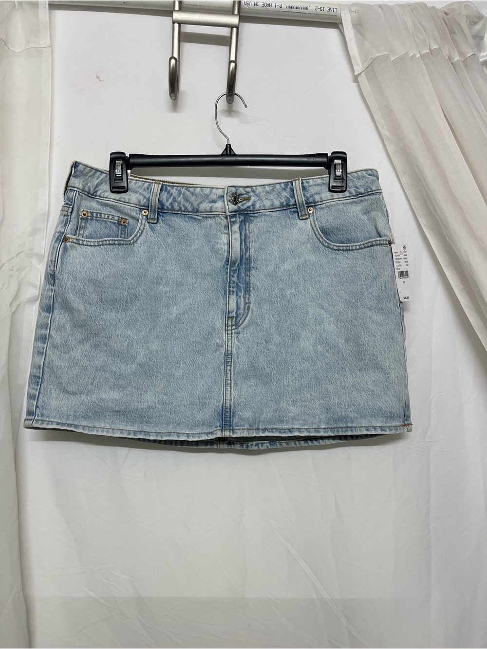 PacSun Light Wash Denim Mini Skirt